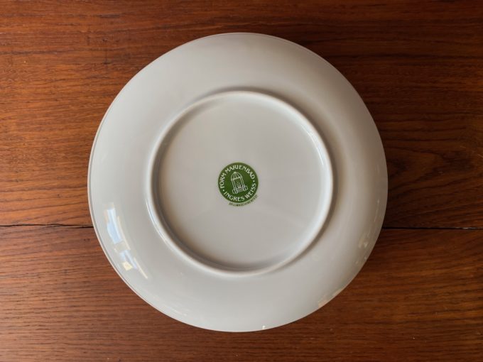 komplet talerzy porcelanowych wzór słomkowy