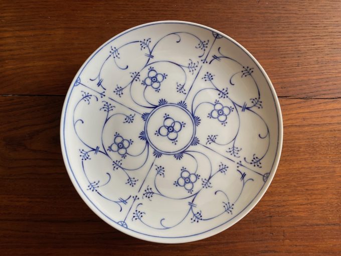 komplet talerzy porcelanowych wzór słomkowy