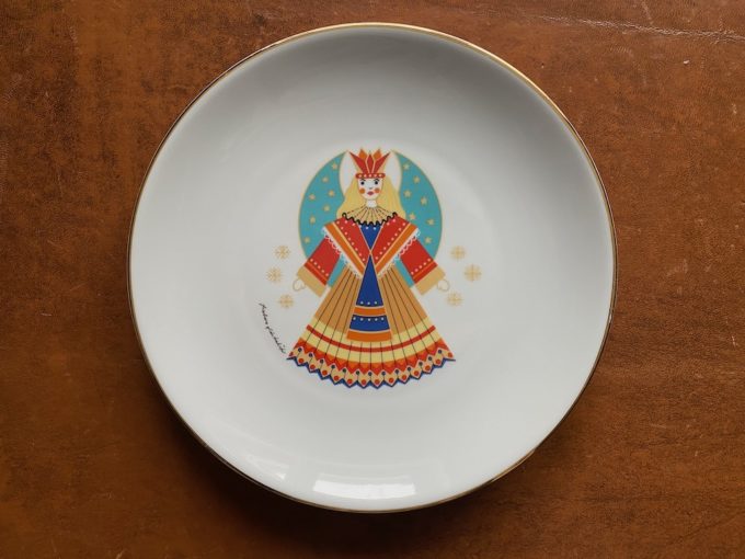 porcelanowy talerz 艣wi膮teczny Hutschenreuther