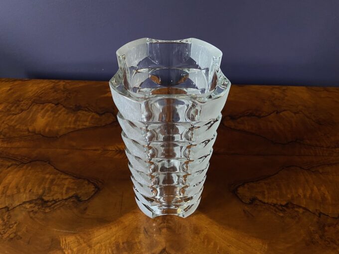 francuski wazon kryształowy Luminarc lata 70